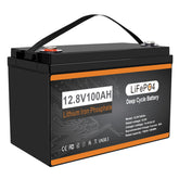 DJDCPOWER 12V 100Ah LiFePO4 Battery Built-in 100A BMS, 4000+ Deep Cycle Lithium Battery 1280Wh Energy for RV, Solar Off-Grid, Comping, Trolling Motor